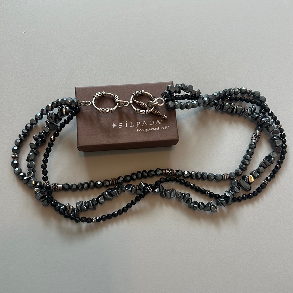 Silpada N1094 Onyx and Hematite Necklace